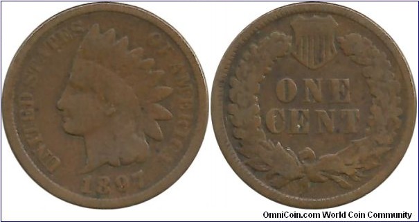 USA One Cent 1897