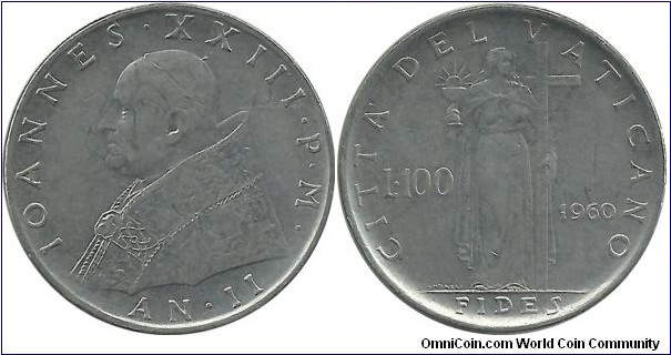 Vatican 100 Lire 1960