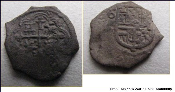 Real cob of Phillip II, Mexico City Mint. No Date, 1572 