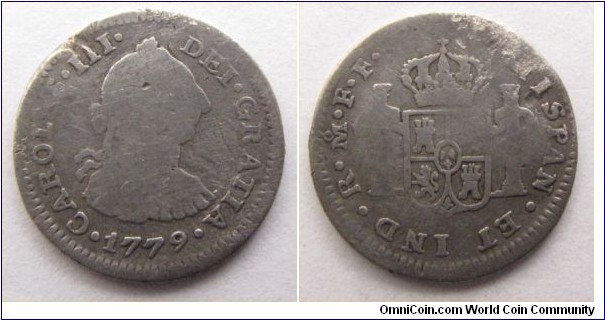 1774 - 1788 Carolus III - 2 real . Mexico City . FF