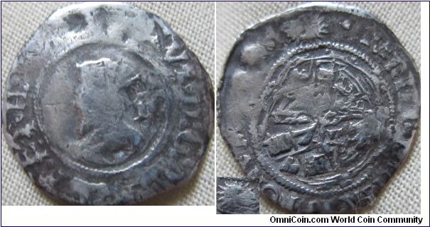 Charles I penny? double struck reverse however sun over eye