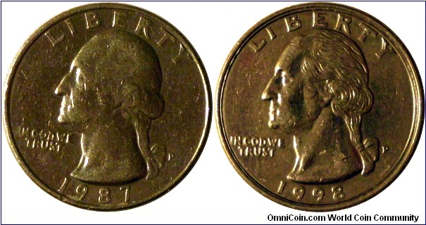 Two-headed quarter from change