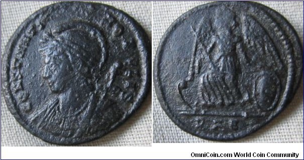 Constantine commemorative coin, for Constantinopolis, RBE in exergue
Roma Beata Epsilon