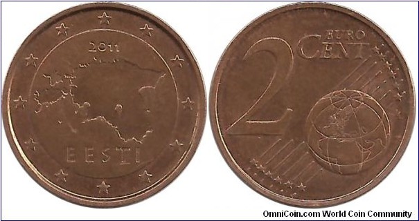 Estonia 2 Eurocent 2011