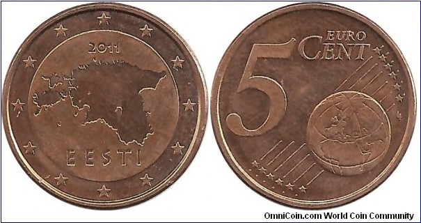 Estonia 5 Eurocent 2011