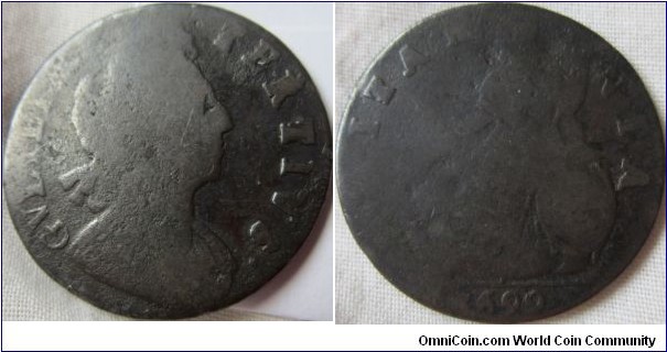 1699 halfpenny R over higher R?