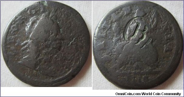 very low grade 1718 farthing