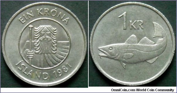 Island 1 króna.
1981