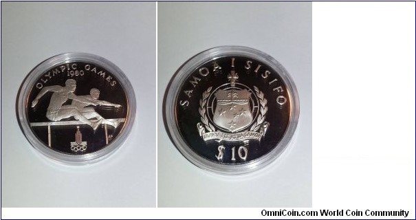 1980 Ten Tala Sterling Silver Proof Olympic games 