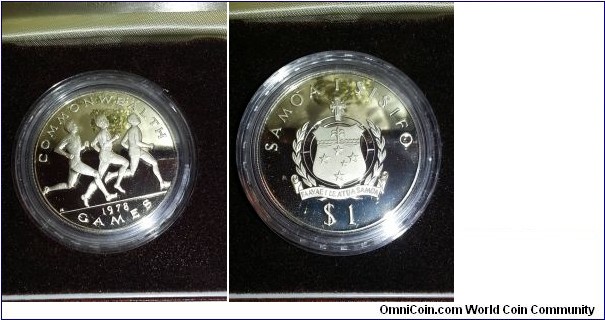 1978 One Tala Proof Sterling silver Commonwealth Games 