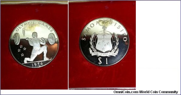 1976 Silver Proof Olympic Games - Weightlifting