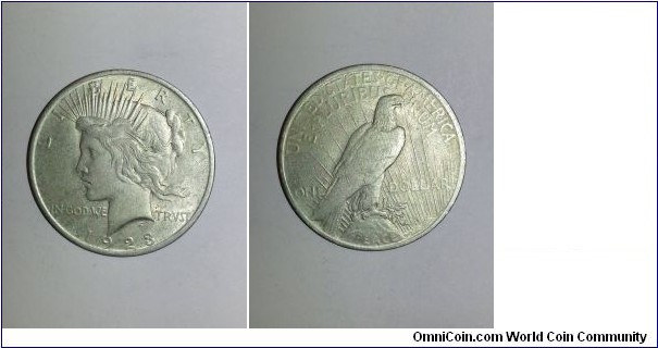 1923 Peace Silver Dollar 