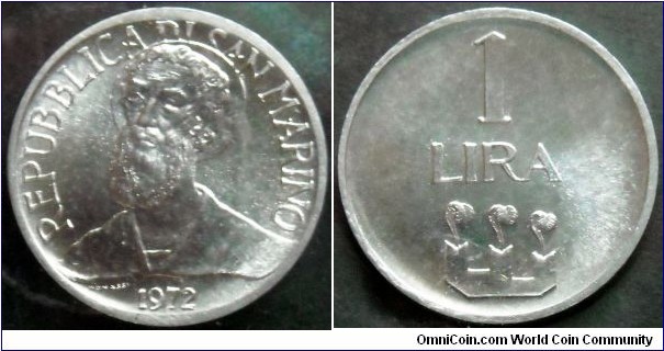 San Marino 1 lira.
1972, Al.