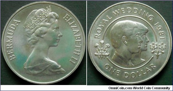 Bermuda 1 dollar.
1981, Royal Wedding.
