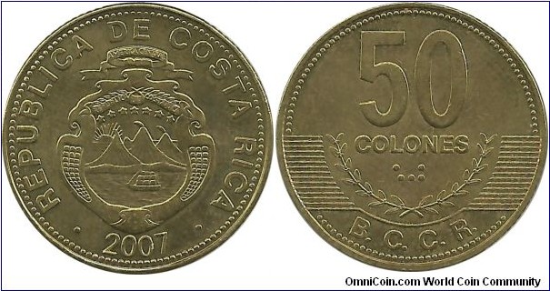 CostaRica 50 Colones 2007