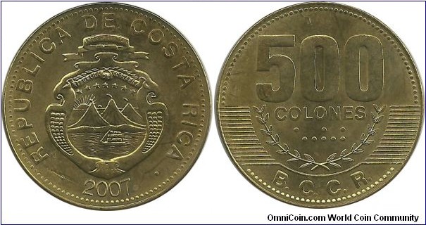 CostaRica 500 Colones 2007