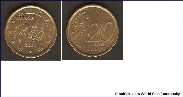 2001(M) 20 Euro Cent