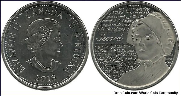 Canada 25 Cents 2012-Secord