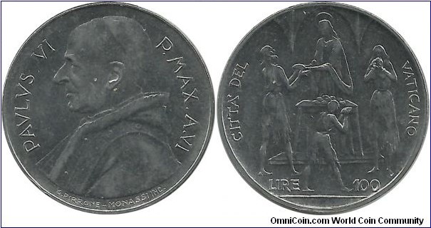 Vatican 100 Lire 1968