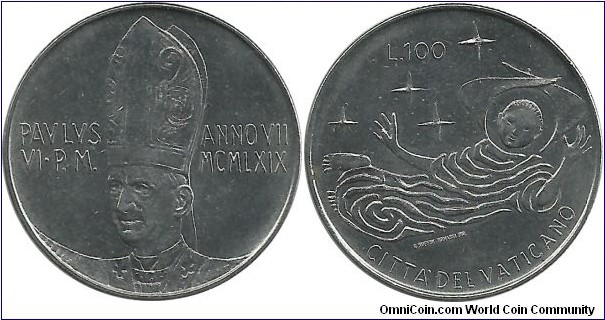 Vatican 100 Lire 1969