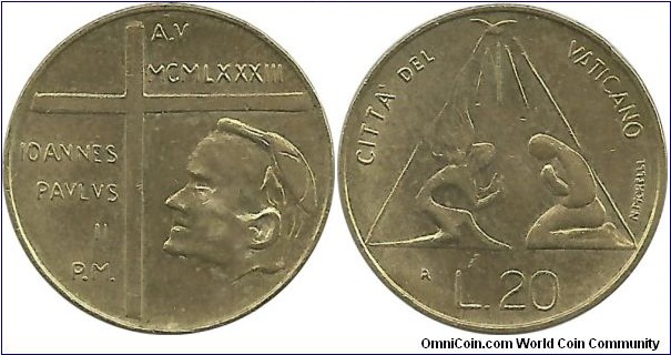 Vatican 20 Lire 1983