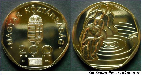 Hungary 200 forint.
2000, Millennium.