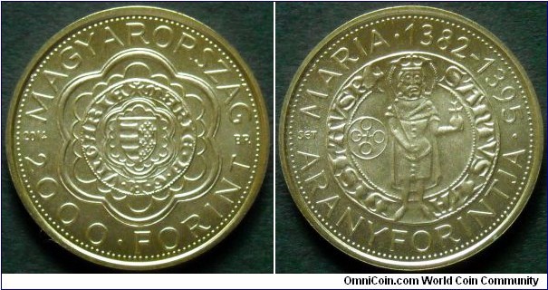 Hungary 2000 forint.
2014, Medival Hungarian Gold Florins - Gold Florin of Queen Mary.