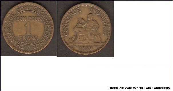 1922 1 Franc
