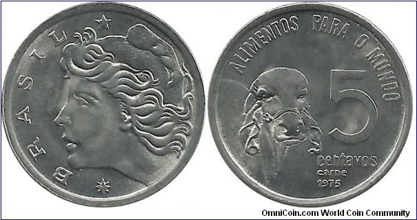 Brasil 5 Centavos 1975FAO