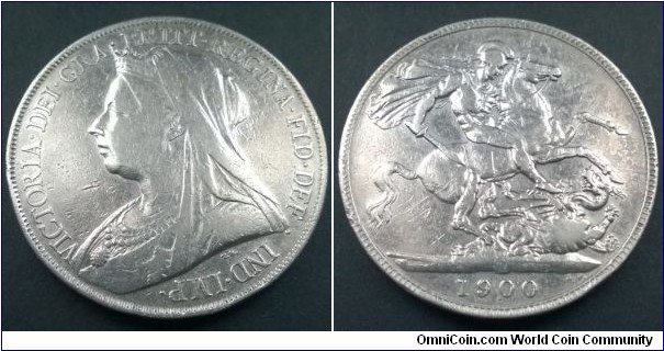 Queen Victoria 1900 Crown. aVF.