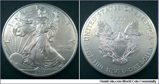 USA 2011 .999 Fine Silver Bullion 1oz Dollar. I have a few. All UNC.