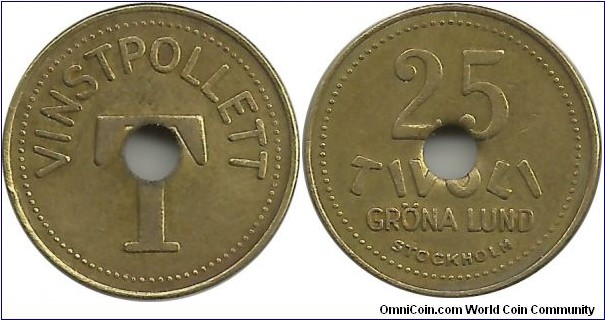 Sweden-Token 25 Tivoli Stockholm