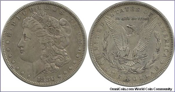 USA 1 -Morgan- Dollar 1880