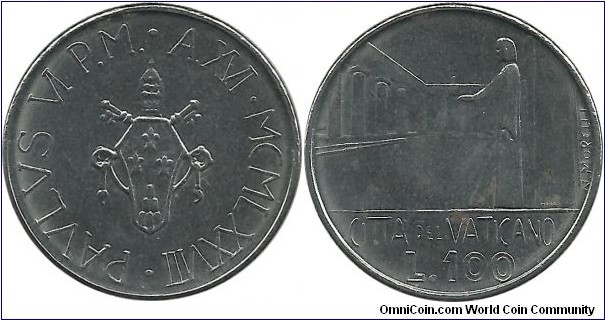 Vatican 100 Lire 1978 (the last year of Pope Paul VI)