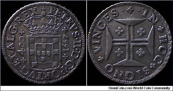 400 réis - Cruzado - D. Pedro II