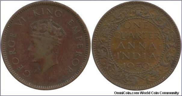 India-British ¼ Anna 1939(C)