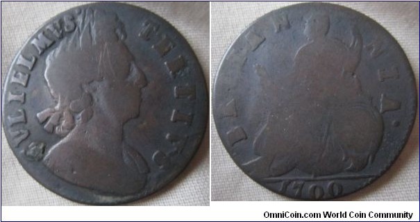 fair grade 1700 halfpenny