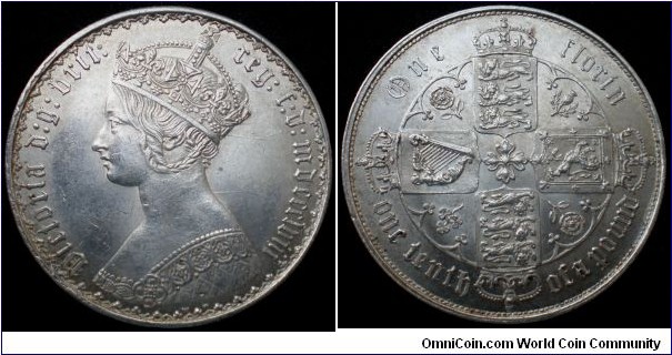 1858 Queen Victoria Florin