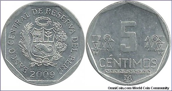Peru 5 Centimos 2009