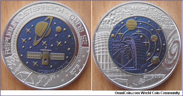 25 Euro - Cosmology - 16.5 g 0.900 silver BU + Niobium - mintage 65,000