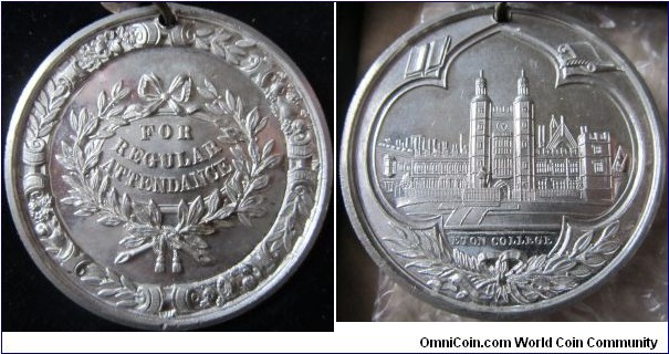 undated Eton college attendance medal