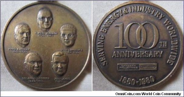 1980 medal 100th anniversary of an energy company