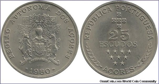 AzorIslands 25 Escudos 1980