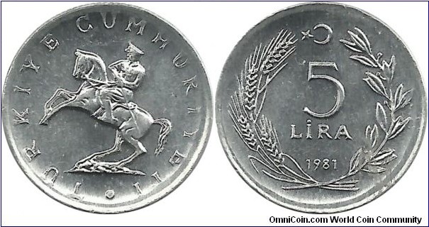 Türkiye 5 Lira 1981