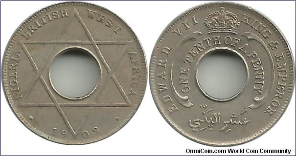 BWestAfrica 1/10 Penny 1909