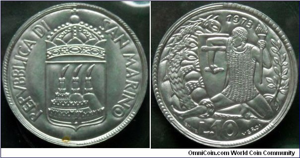 San Marino 10 lire.
1973