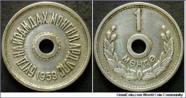 Mongolia 1 mongo.
1959