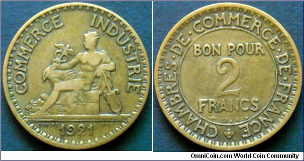 France 2 francs.
1921