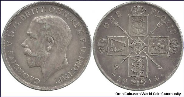 G.Britain 1 Florin 1914