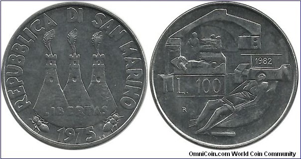 SanMarino 100 Lire 1982